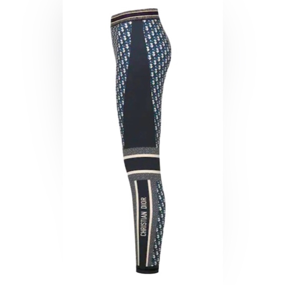 DIOR Leggings Oblique Technical Jersey Blue - Picture 3 of 15